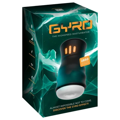 You2Toys Gyro - forgó, rezgő maszturbátor férfiaknak (fekete)