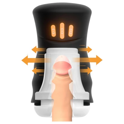 You2Toys Gyro - forgó, rezgő maszturbátor férfiaknak (fekete)