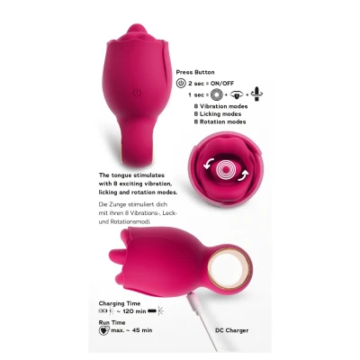 You2Toys Oral Fun - nyelves csiklóizgató vibrátor (rózsaszín)