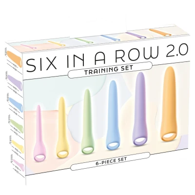 You2Toys Six in a Row 2.0 - 6 részes szilikon dildó és dilátor szett (színes)