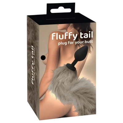 You2Toys - szilikon anál plug és farok (szürke)
