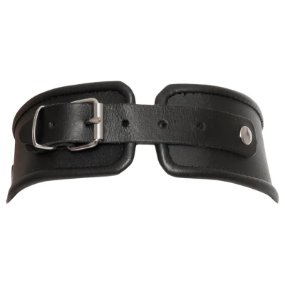 ZADO - bőr nyakörv bilinccsel, bondage szett (fekete)