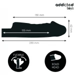 Addicted Toys - péniszköpeny heregyűrűvel - 23 cm (átlátszó)