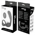 Addicted Toys - anál vibrátor péniszgyűrűvel és heregyűrűvel (fekete)