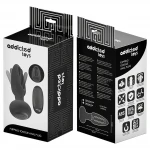 Addicted Toys - mozgó nyelves anál vibrátor férfiaknak (fekete)