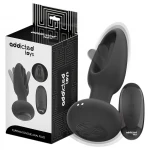 Addicted Toys - mozgó nyelves anál vibrátor férfiaknak (fekete)