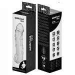Addicted Toys - péniszköpeny heregyűrűvel - 22 cm (áttetsző)