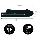 Addicted Toys - péniszköpeny heregyűrűvel - 22 cm (áttetsző)