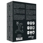 Addicted Toys - prosztata masszírozó és gátizgató dildó (fekete, 11,3 cm)