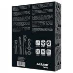 Addicted Toys - szilikon péniszgyűrű szett - 7 db (fekete)