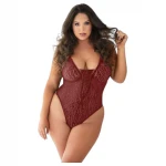 Allure - leopárdmintás body (piros)