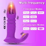 AlvUp - app-vezérelt lökő anál vibrátor (lila)