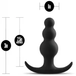 Anal Adventures Platinum - gyöngyös anál plug (fekete)