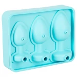 Anál plug formájú szilikon jégkockatartó (kék)