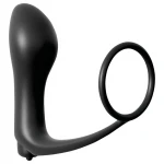 Pipedream - Analfantasy - ujj anál vibrátor péniszgyűrűvel (fekete)