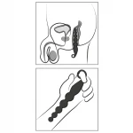 ANOS Anal Beads - gyöngyös anál vibrátor (fekete)