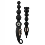 ANOS Anal Beads - gyöngyös anál vibrátor (fekete)