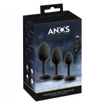ANOS - vibrációs anál plug szett (fekete)