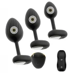 ANOS - vibrációs anál plug szett (fekete)