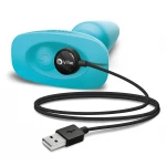 b-Vibe - forgó gyöngyös, akkus anál vibrátor (türkiz)