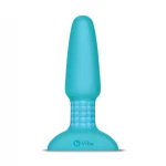 b-Vibe - forgó gyöngyös, akkus anál vibrátor (türkiz)