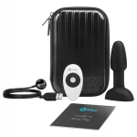 b-Vibe Rimming - forgó gyöngyös anál vibrátor (fekete)