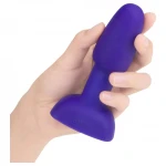 b-Vibe Rimming - forgó gyöngyös anál vibrátor (lila)