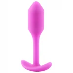 b-Vibe Snug Plug 1 - anál plug belső súllyal (55 g, pink)