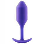b-Vibe Snug Plug 2 - dupla golyós anál plug (114 g, lila)