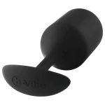b-Vibe Snug Plug 4 - dupla golyós anál plug (257 g, fekete)