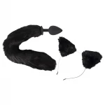 Bad Kitty - cicás anál plug szett (fekete)