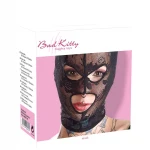 Bad Kitty - csipke szopó maszk, szexi fekete fejmaszk