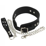 Bad Kitty - szilikon nyakörv és póráz, bondage szett (fekete)