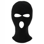Balaclava - kötött szopóálarc 3 nyílással (fekete)