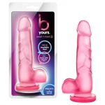B Yours Sweet N Hard 4 - herés dildó - 18 cm (pink)