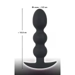 Black Velvets Heavy - 145 g-os gömbös anál plug (fekete)