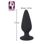 Black Velvets Heavy - 40 g-os anál plug (fekete)