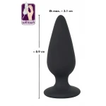 Black Velvets Heavy - 75 g-os anál plug (fekete)