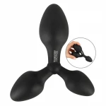 Black Velvets - tripla butt plug, anál plug (fekete)