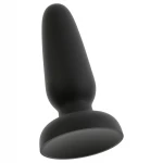 Black Velvets - tapadókorongos szilikon anál plug (fekete) - S