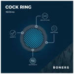 Boners Ergo - szilikon péniszgyűrű (kék)