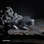 Boners Get Rock Hard - péniszgyűrű és herenyújtó gyűrű (szürke)