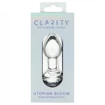 Clarity Utopian Bloom - üveg anál plug (átlátszó)