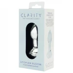 Clarity Utopian Bloom - üveg anál plug (átlátszó)