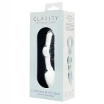 Clarity Utopian Mystique - bordázott üveg anál dildó (átlátszó)