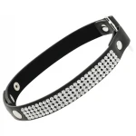 Coquette - strasszos choker nyakpánt szív medállal (fekete)