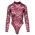 Cottelli - átlátszó csipke body (piros)
