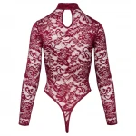 Cottelli - átlátszó csipke body (piros)