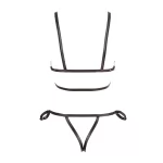 Cottelli Bondage - fényes dísz testhám bikini (fekete)