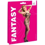 Cottelli Fantasy - harisnyatartós nyitott fekete necc cicaruha (S-L)